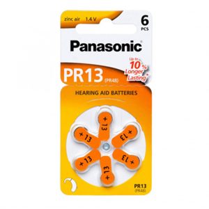 Pila de Li-Iom para audifono Panasonic PR-13