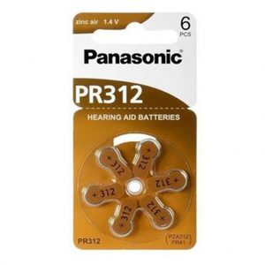 Pila de Li-Iom para audifonoPanasonic PR-312