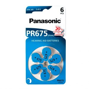 Pila de Li-Iom para audifono Panasonic PR-675